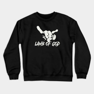 lamb of god ll horn sign Crewneck Sweatshirt